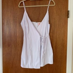 Showpo White Wrap front Romper